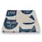 Blue Cat Face Pattern 50" x 60" Coral Fleece Blanket